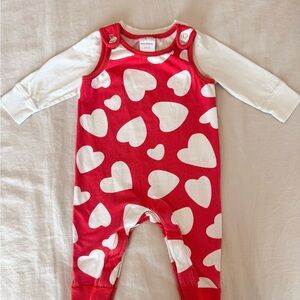 Hanna Baby Long Sleeve T-Shirt & Overalls Set - Artful Hearts